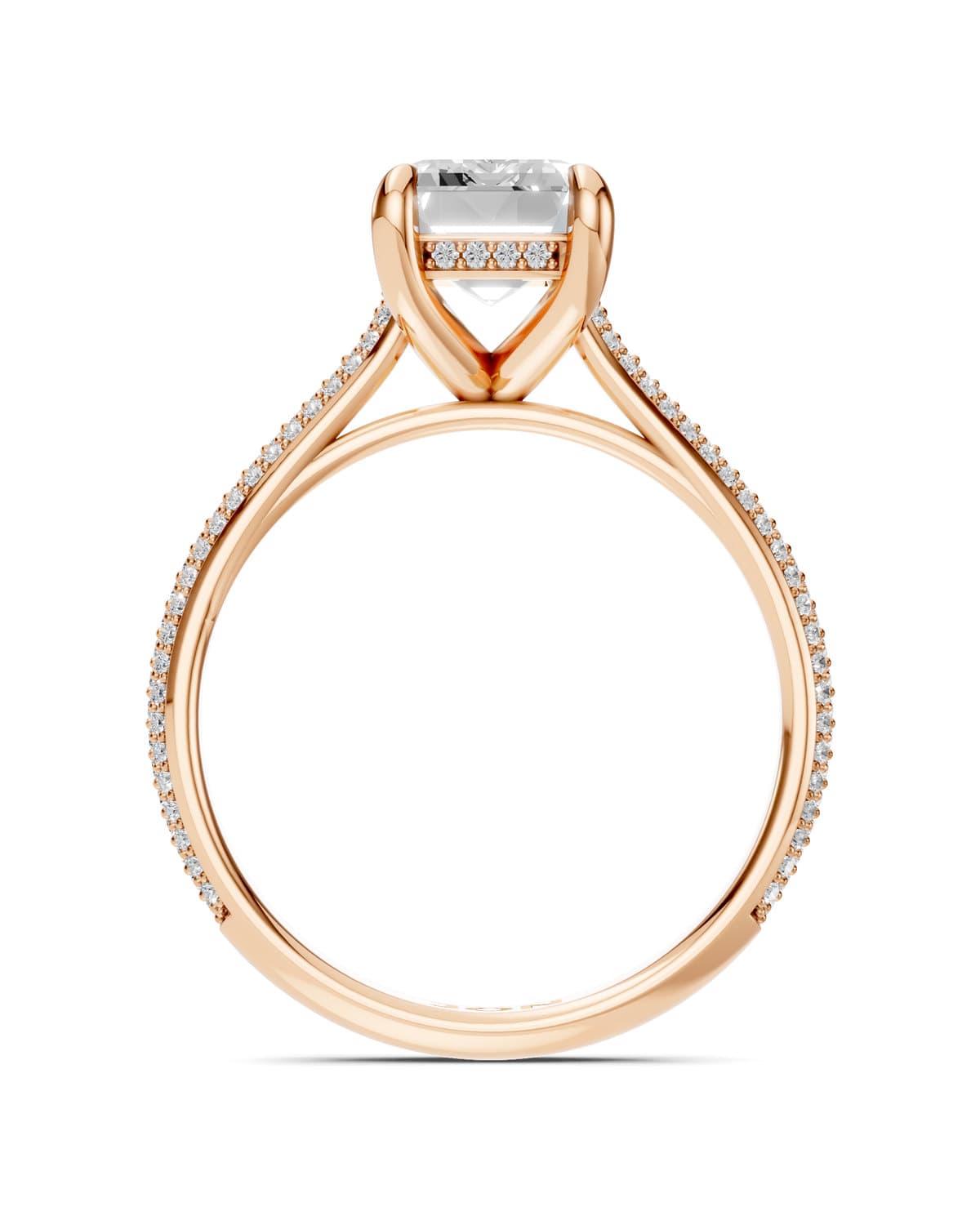 Emerald-Cut Solitaire, Pavé — J0012 (4)