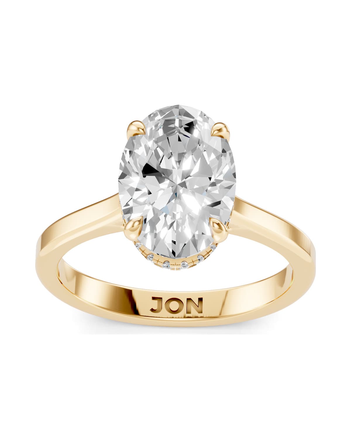 Oval Solitaire — J0014 (view 1)