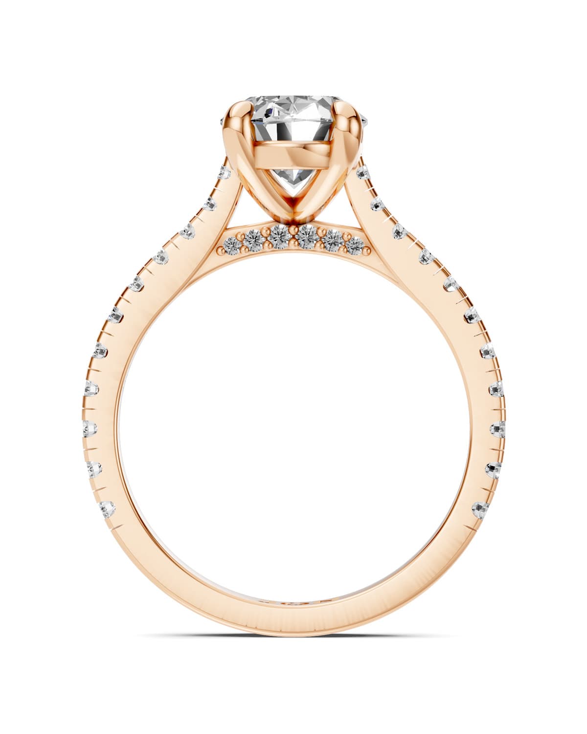 Oval Solitaire, Pavé — J0015 (4)