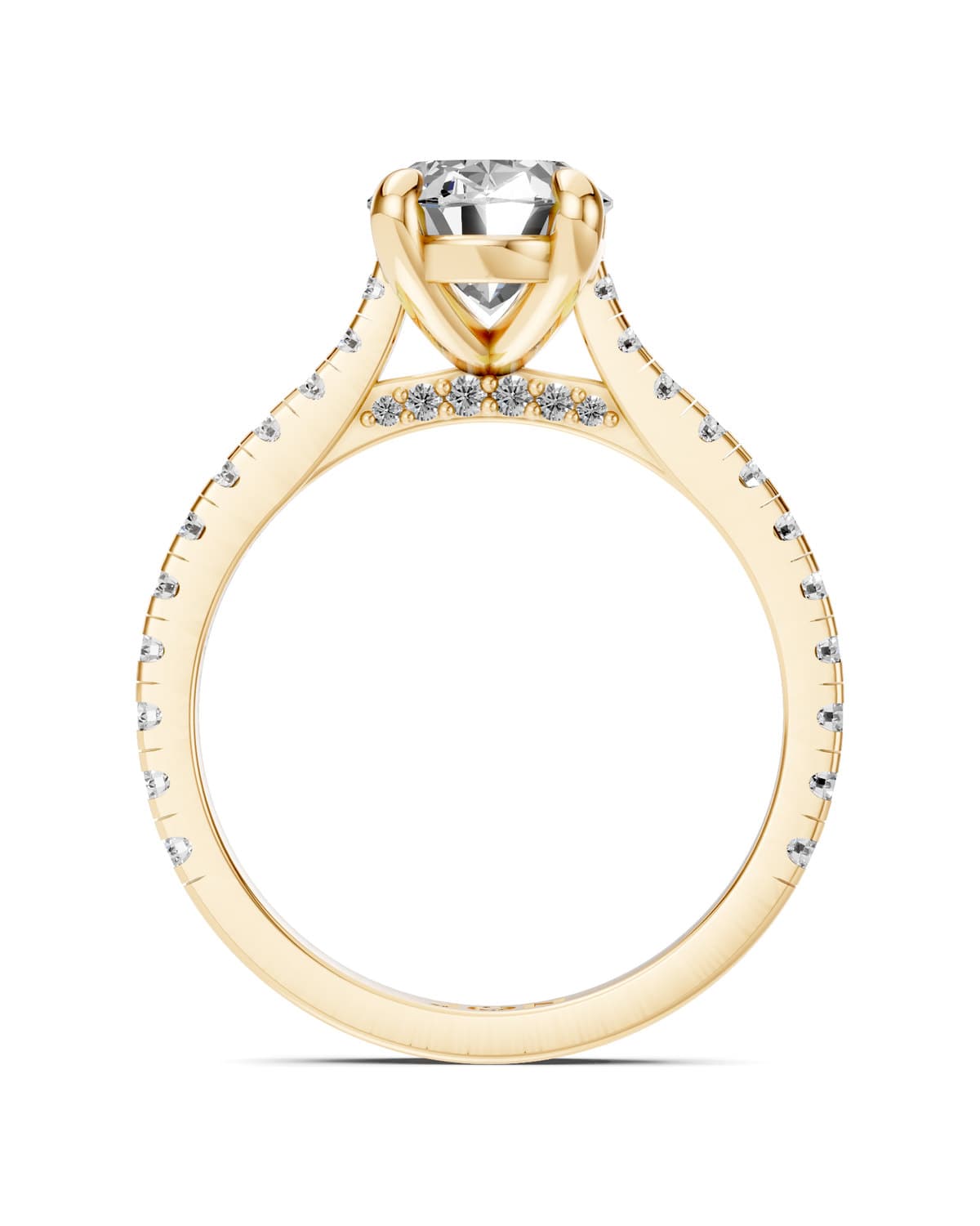 Oval Solitaire, Pavé — J0015 (5)