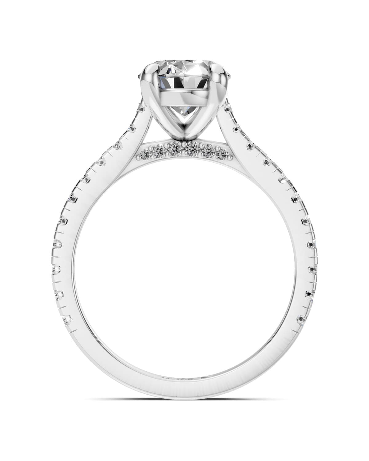 Oval Solitaire, Pavé — J0015 (6)