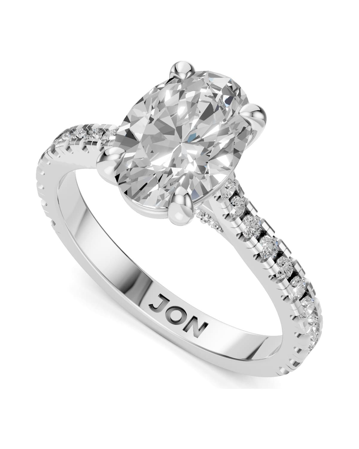Oval Solitaire, Pavé — J0015 (7)