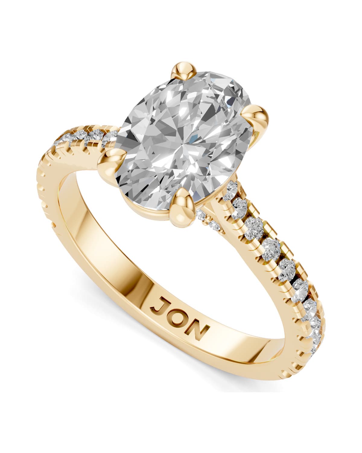 Oval Solitaire, Pavé — J0015 (8)