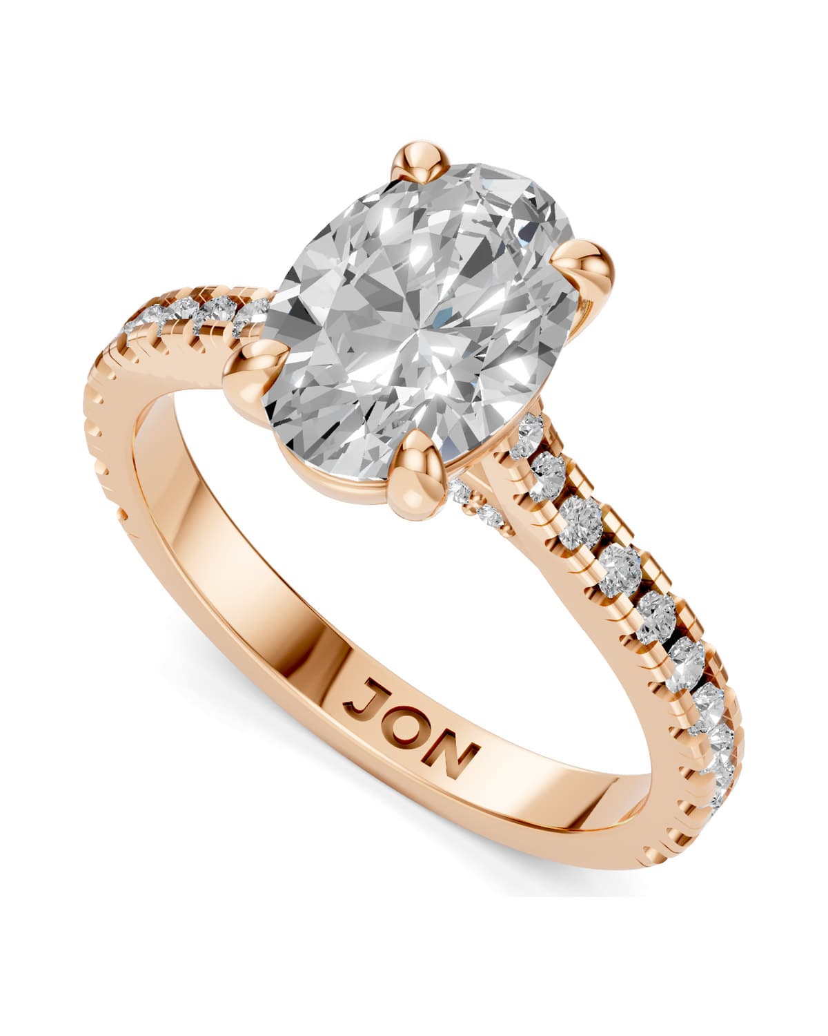 Oval Solitaire, Pavé — J0015 (9)