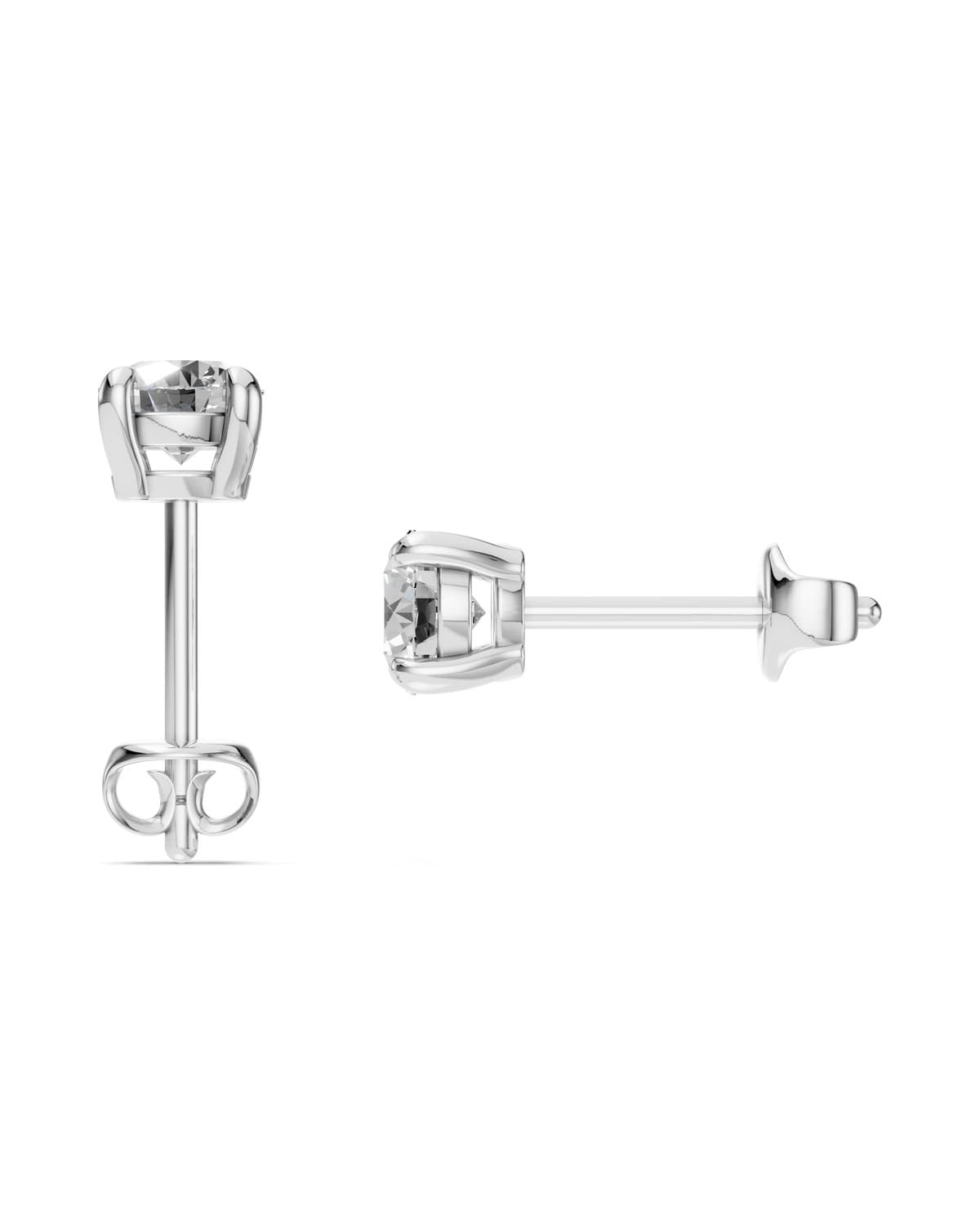 Round Brilliant Diamond Studs — J0028 (view 1)