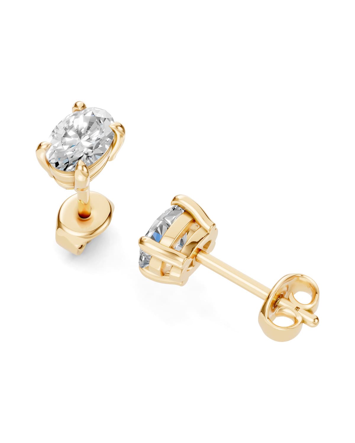 Oval Diamond Studs — J0029 (8)
