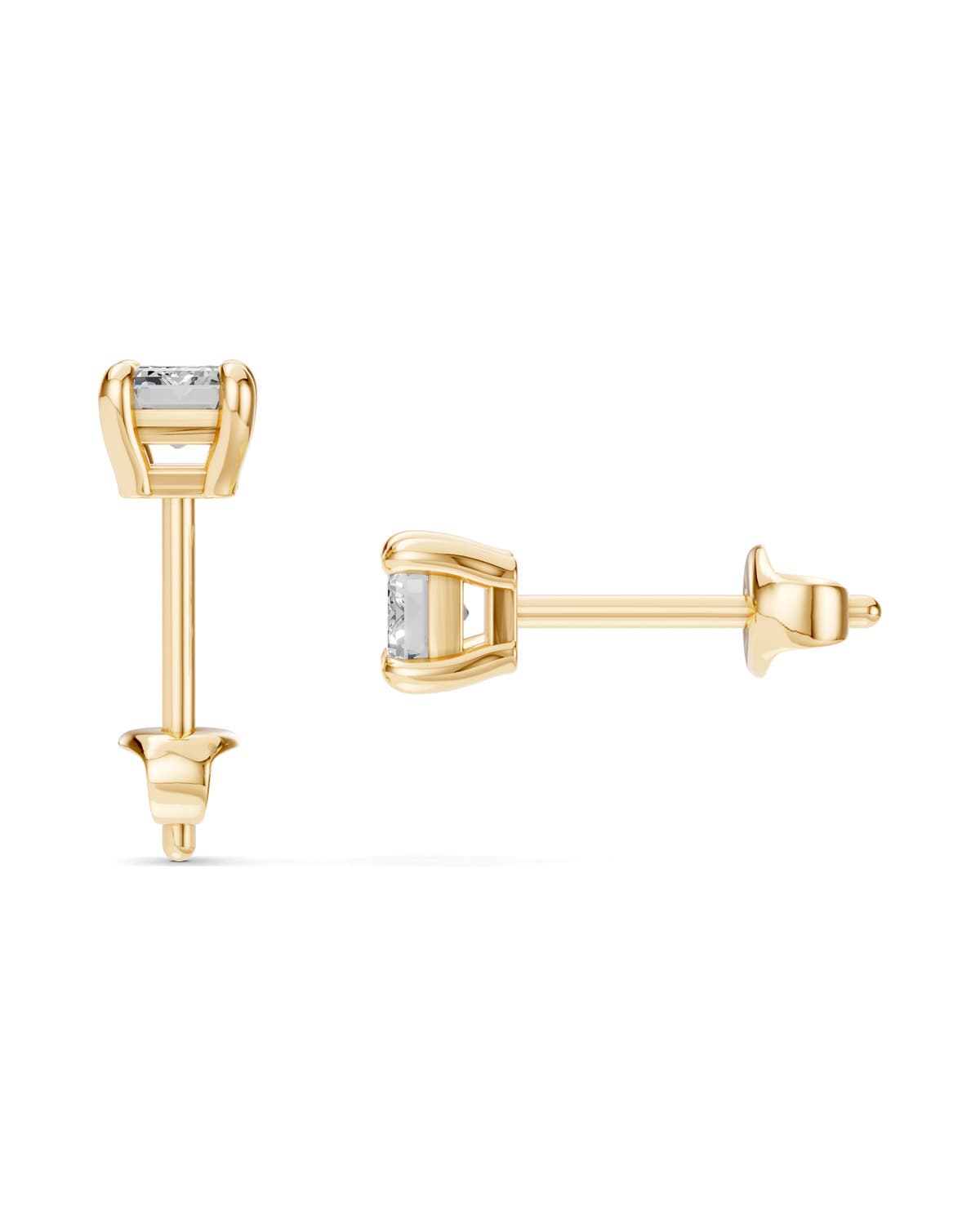 Emerald-Cut Diamond Studs — J0031 (5)