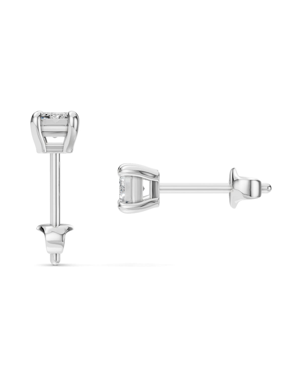 Emerald-Cut Diamond Studs — J0031 (6)