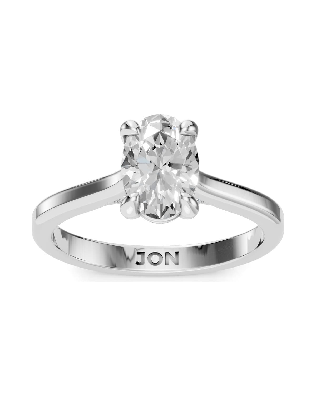 Oval Solitaire — J0013 (view 1)